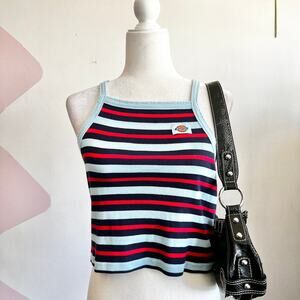 Dickies‎ Striped Tank Top, Y2K Skater Grunge Retro Streetwear Small